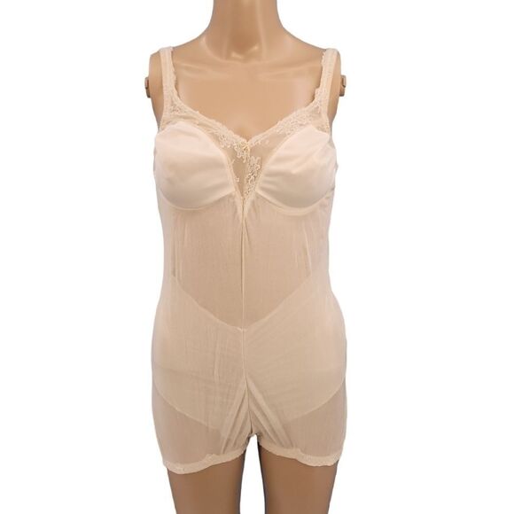 Young Smoothie Vintage Pretty Lite Diet Waist Breifer Bodysuit Shapewear 34C - Picture 1 of 16